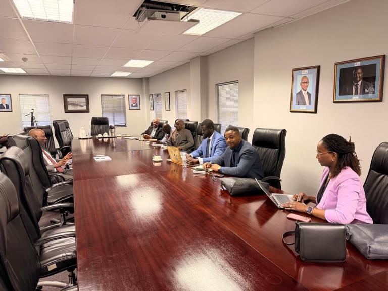 Séance de travail en salle de réunion avec une institution botswanaise